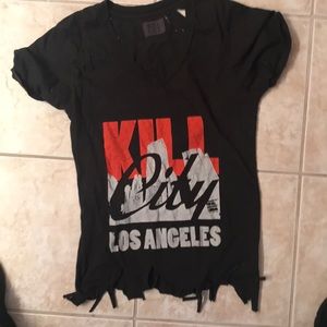 Women’s Kill City Conspirators ripped T-shirt L